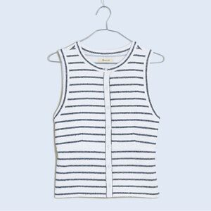 Madewell Split-Crewneck Cardigan Tank